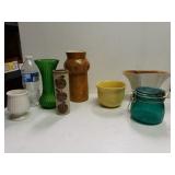 Pottery Canister And Vases