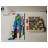 Melissa And Doug ABC 123 Block Cart And Chalk