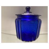 Cobalt Blue Biscuit Jar