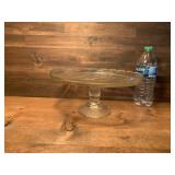 Vintage Clear Cake Plate