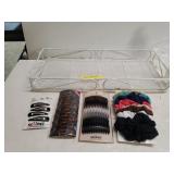 Vinyl Coated Wire Tray W/ NEW Hair Accessories