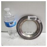 Sterling Silver Rimmed Flowered Dish, 925