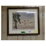 Signed Print RL Collins Early Arrival Goose