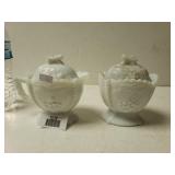 Vintage Westmoreland Cream And Sugar Bowls