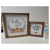 (2) Wooden Fall Decor Signs