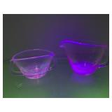 Fostoria Pink Opalescent Creamer & Sugar