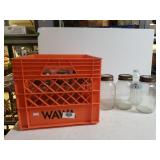 Plastic Wawa Crate With Hompak Mason Jars - Quart
