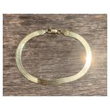 Gold Plate Over Sterling Bracelet or Anklet