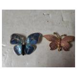 (2) Colorful Butterfly Pins