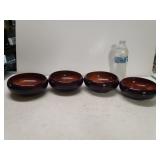 (4) Mid-century Modern Wooden Salad Bowls