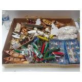Large Lot Of Christmas Ornaments: Boats,