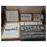 Wooden Signs: Kitchen, Home, Blessed & More