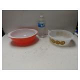 2qt Pyrex & 1 1/2qt Glasbake Bowls