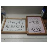 Wooden Signs: Blessed, Pray Faith