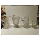 Beveled Glass Pitchers