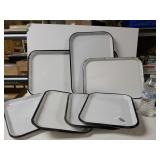 (7) Various Size Enamel Trays