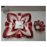 Qred Crystal Dish And Bowl