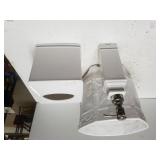 White Bathroom Dispenser, Tissue Holder,  Waste