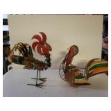 Metal Rooster And Turkey
