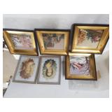 Assorted Small Pictures & Frame