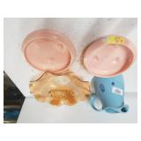 Carnival Glass Bowl, Pitcher & More