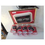 Black Label Beer Glassware & Bar Sign