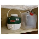 Coleman Cooler And Water Jug