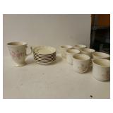15 Piece Pfaltzgraff Saucers And Cups
