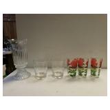 Vintage Glassware And Candle Holder