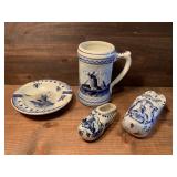 Delft Pottery Holland Various Pieces