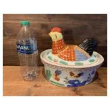 Vintage Chinese Hand Painted Tureen/ Serving Dish