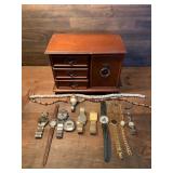 Jewelry Box With Contents Many Watches