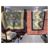 Small Afghan, small quilt, Pier 1 Throw,large