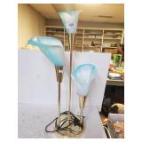 Blue Floral Lamp