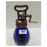 Vintage Blue Glass Churn