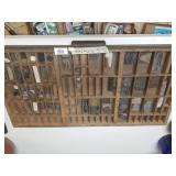 Denton Printing Shop Drawer With Contents