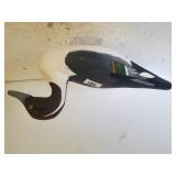 Signed Hand Painted Duck Decoy Display