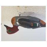 Hand Painted Signed Duck Decoy Display