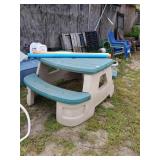 Kids Picnic Table And Pool Noodles