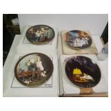 (4) Norman Rockwell Plates W/ Boxes