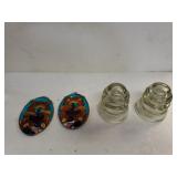 Vintage Electricity Isolators And Suncatchers