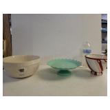 Rae Dunn Mixing Bowl. Footed Dish And Vase