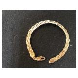 Ladies Gold Quad-braided Bracelet - Marked 18K