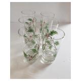 Holly Decorated Glassware