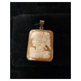 Ladies Cameo Pendant - Signed & Marked 925