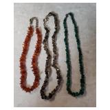 (3) Chipped Stone Necklaces