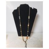 Ladies Necklace W/stone Fish