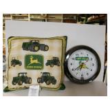 John Deere Pillow And Lighted Clock