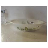Vintage Glasbake Divided Dish