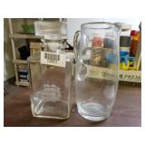 Ship Decanter And Glass Pitcher